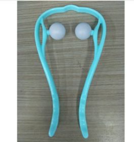 Multifunctional Manual Six-wheel Neck Massager Massage Relieve Roller Massage Tool (Option: Light neck blue)