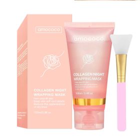 Only Supports Self Pickup With Waybill Collagen Night Wrapping Mask  Firm & Lift Skin, Keep Soft & Elastic, Reduce Dry Lines (Option: 100mL)