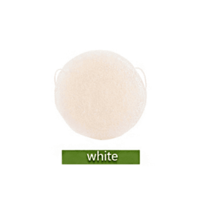 Konjac Sponge For Washing Face Round Konjac Konnyaku Sponge Facial Cleansing Exfoliator Bathing Puff Face Wash Puff (Option: White)